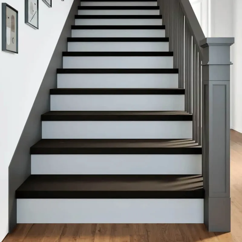 Treppenstufen 12 Stk. marrone-nero 100x30x2 cm Massivholz Eiche