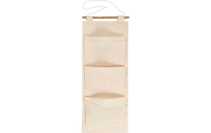 Creativ Company Organizer Taschen zum Aufhängen 75 x 30 cm, Hellnatur