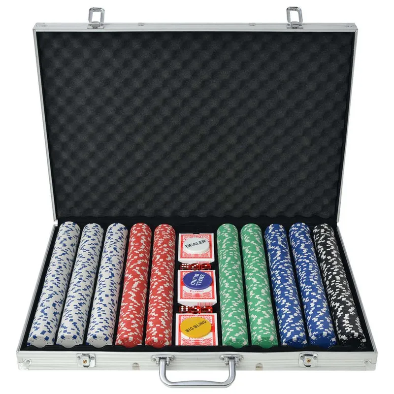 Poker Set with 1.000 Chips aluminium