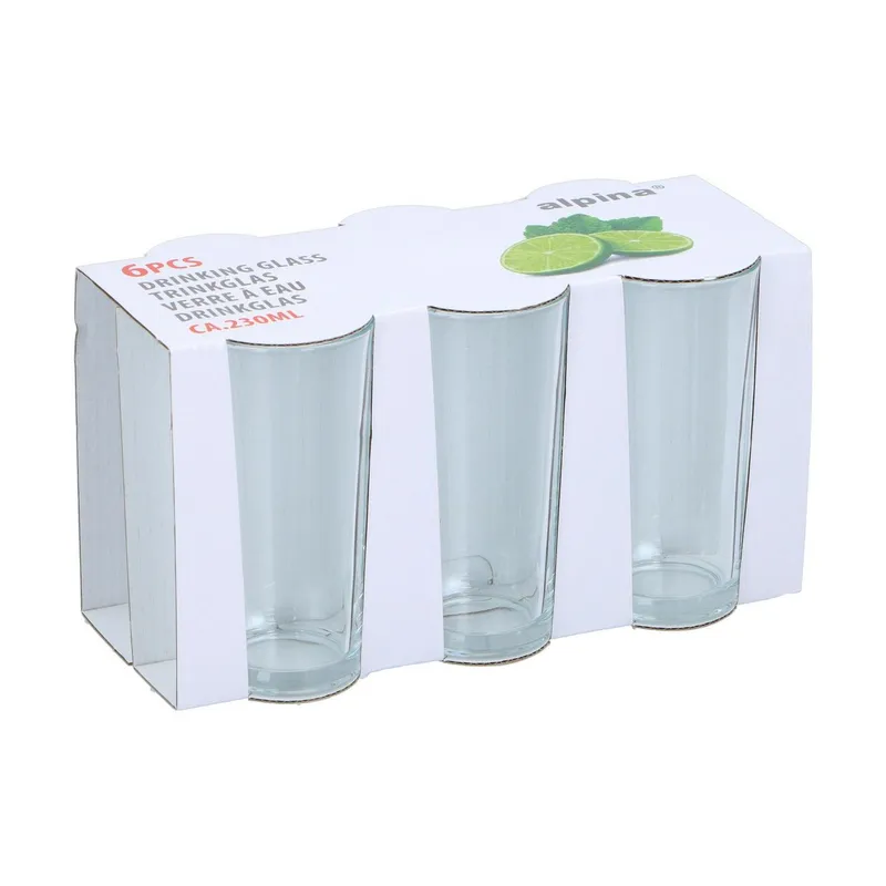 alpina Trinkglas 230 ml, 6 pezzi, trasparente