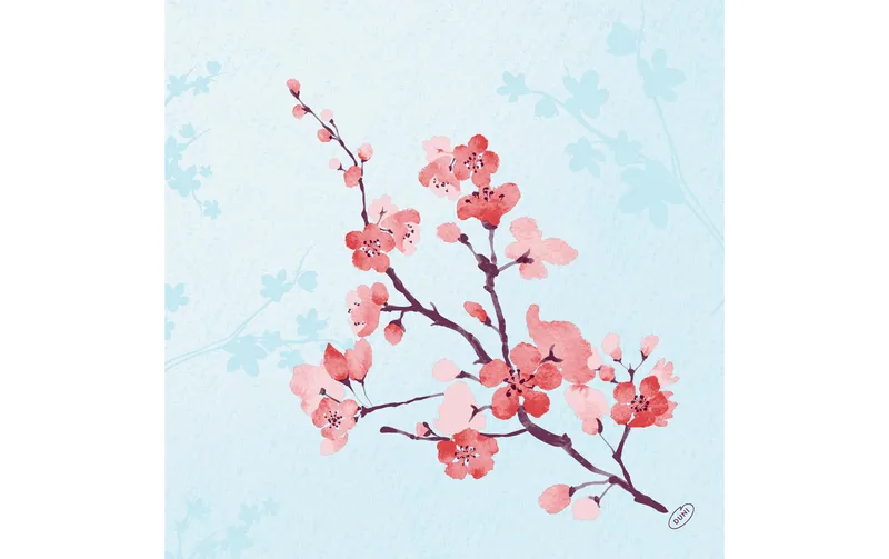 Duni Papierservietten Cherry Breeze 40 cm x 40 cm, 60 pezzi