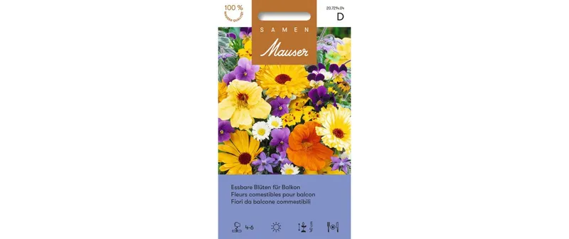 Samen Mauser Essbare Blüten für Balkon