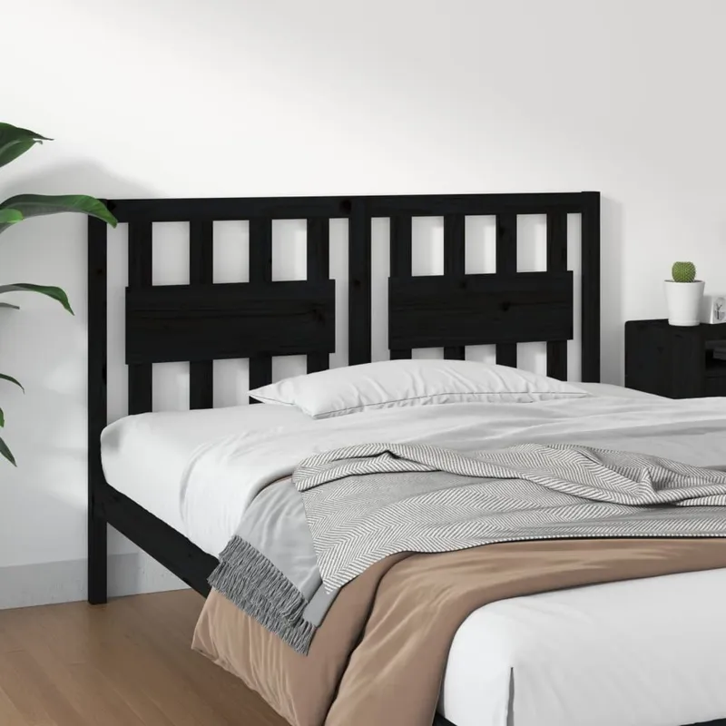 Kopfteil nero 125,5x4x100 cm legno massiccio pino