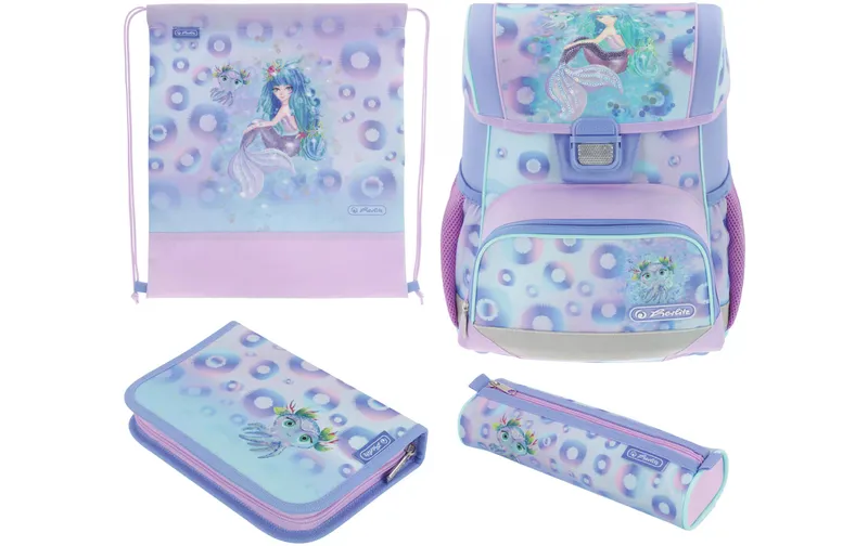 Herlitz Schulthek Loop Plus Mystic Mermaid 4-teiliges Set
