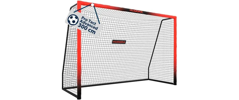 Hudora Fussballtor Pro Tect 300 Advanced schwarz/rot