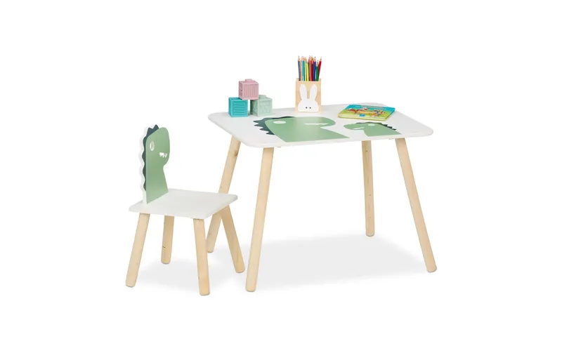 relaxdays bambinisitzgruppe Dinosaurier verde; bianco; Hellbraun