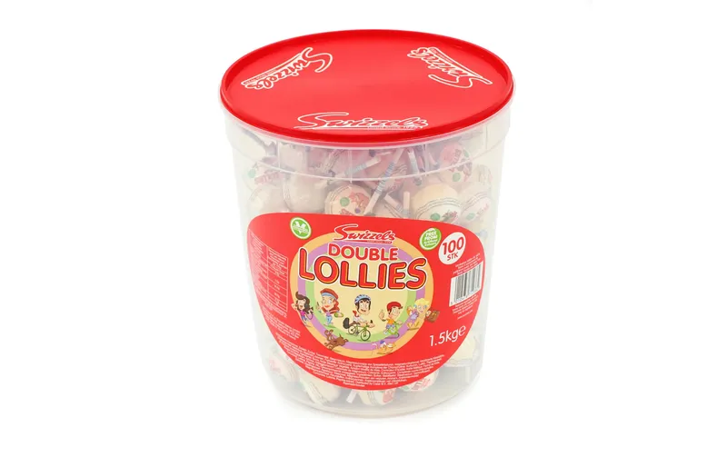 Swizzels Lollipop Double Lollies 100 pezzi