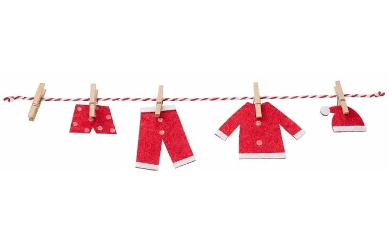 HobbyFun Mini-Figur Wäscheleine 30 cm, rosso