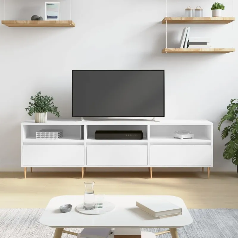 TV-Schrank bianco 150x30x44,5 cm derivato del legno