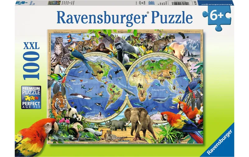Ravensburger Puzzle Tierisch um la Welt 100 XXL Teile