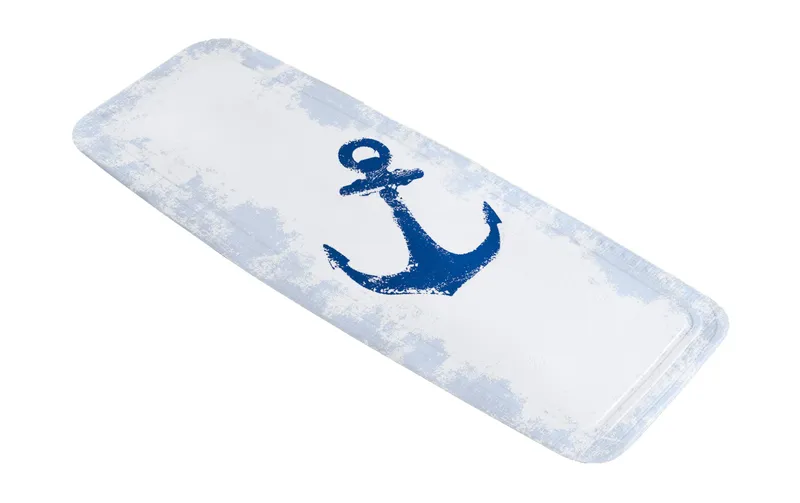 Kleine Wolke Badewanneneinlage Anchor 36 x 92 cm, bleu/blanc