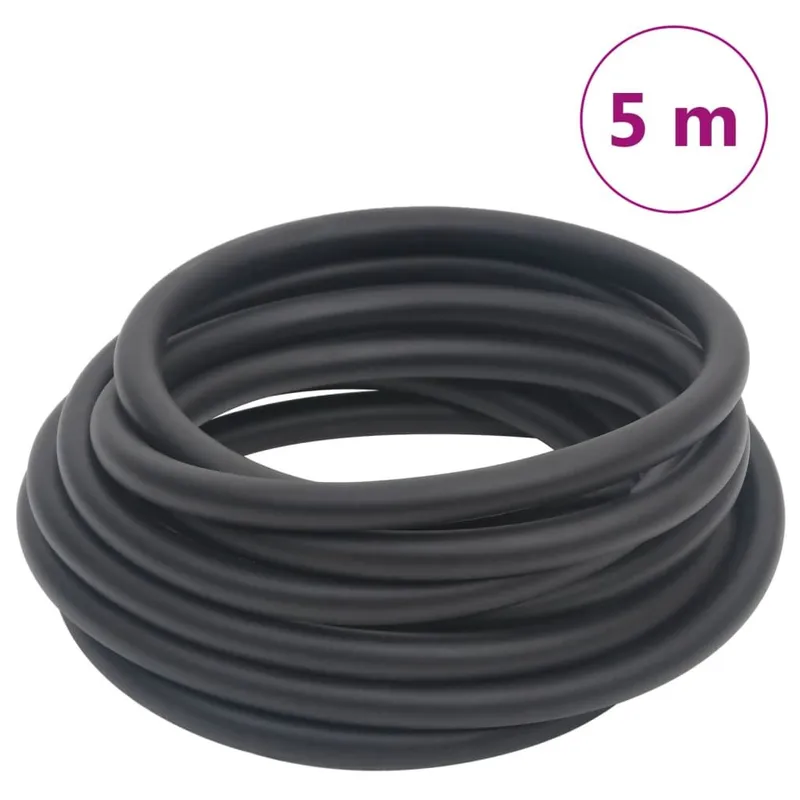 Hybrid-Luftschlauch Schwarz 0,6" 5 m Gummi und PVC