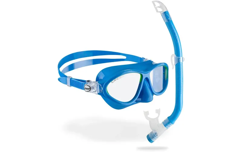 CRESSI Moon + Top Schnorchel Combo Kinder Hellblau/Limette