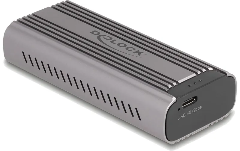 Delock Externes Gehäuse 1x M.2 NVMe PCIe SSD USB-C, 40 Gbps M.2