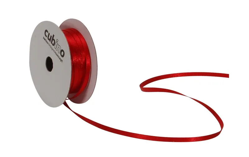 Spyk Satinband 3 mm x 8 m, rouge