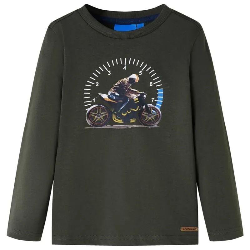 T-shirt enfants à manches longues kaki 104