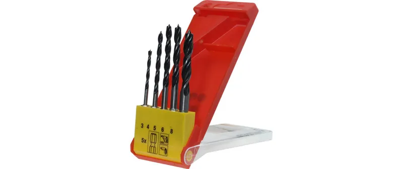 kwb Holzbohrer-Set 1/4" 3-8 mm 5-teilig