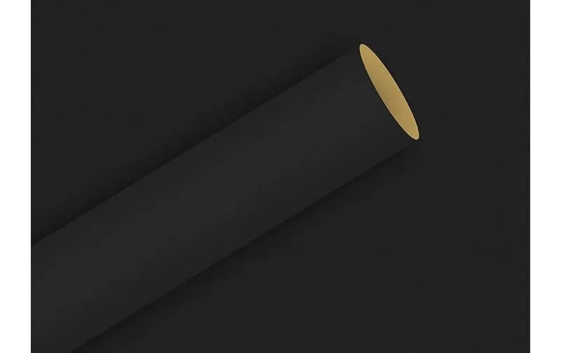 Braun + Company Geschenkpapier 2 m x 70 cm, Schwarz/Gold