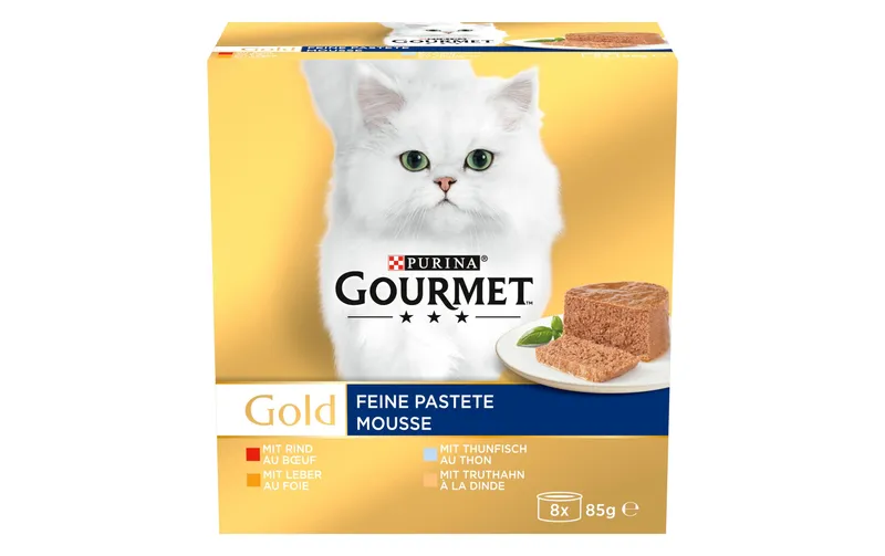 Purina Gourmet Nassfutter Gourmet Gold Mousse, 8 x 85 g