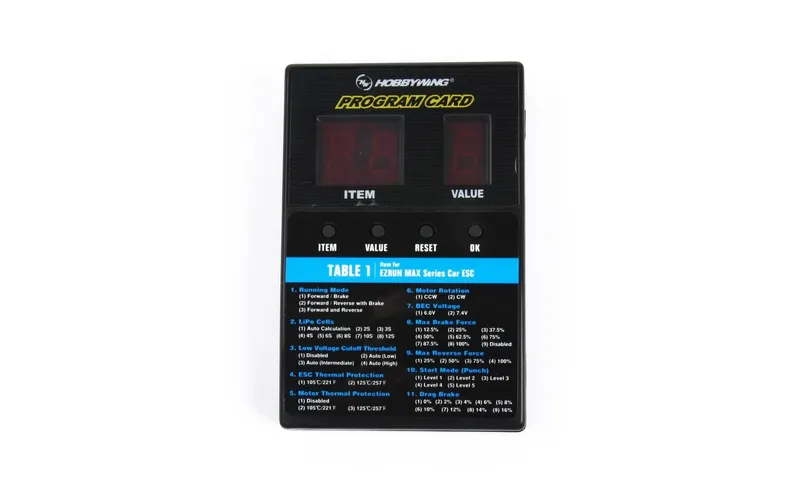 Hobbywing Programmierkarte LED