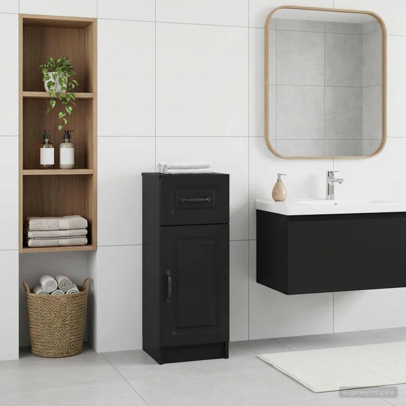 Badezimmer Aufbewahrungsschrank UTRECHT black 30 x 31 x 77 cm