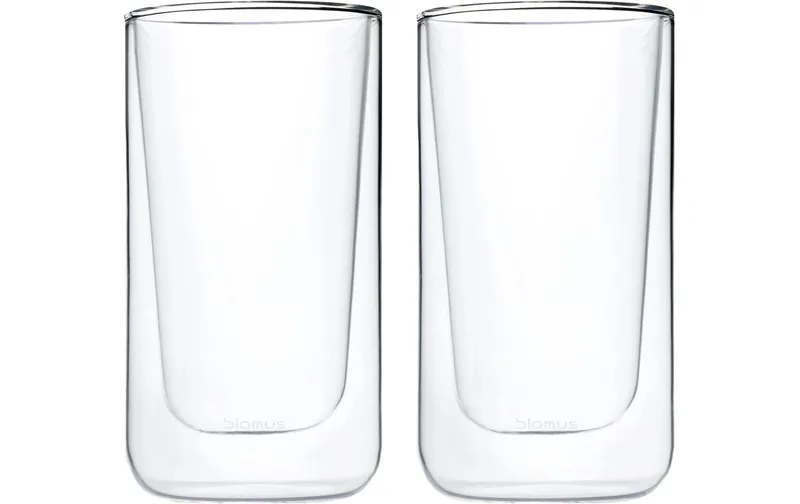 Blomus Latte Macchiato Becher Nero 320 ml, 2 pièces, transparent
