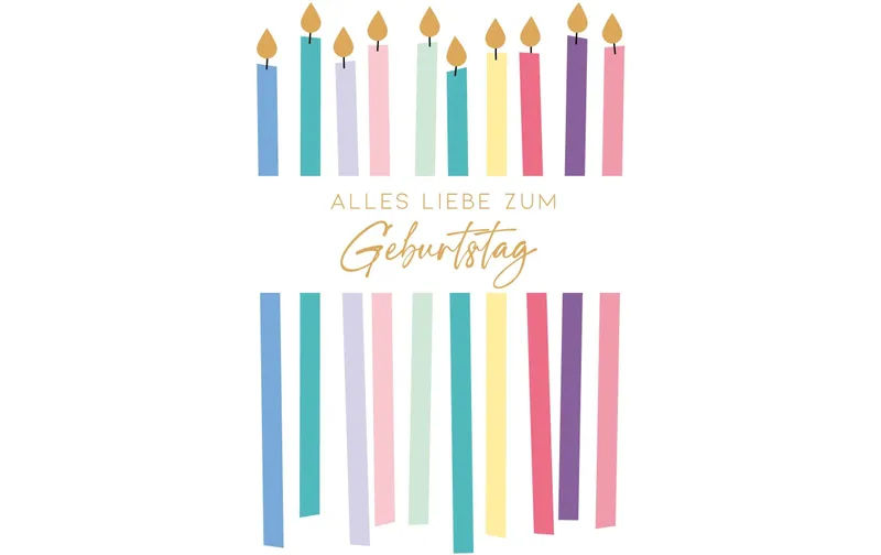 ABC Glückwunschkarte Geburtstag 12.5 x 17.6 cm