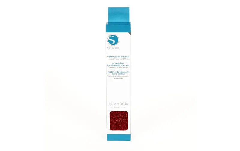Silhouette Aufbügelfolie 30.5 cm x 90 cm red, glitzer