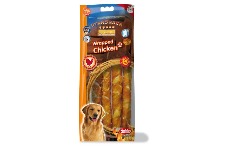 Nobby Kausnack StarSnack Barbecue Wrapped Chicken XL, 270g