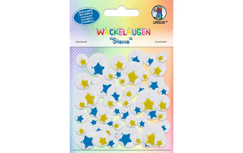 URSUS Wackelaugen Sterne 52 pezzi