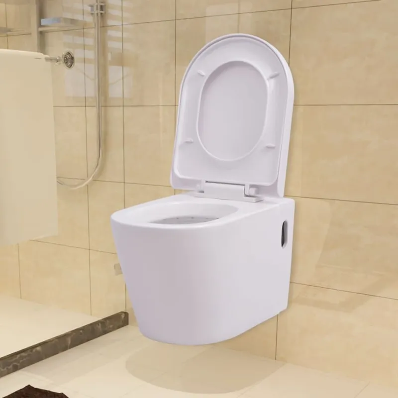 Wandmontierte Toilette Keramik bianco