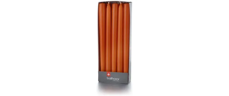 balthasar Etoilekerze 24 cm x 2.2 cm, Orange, 10 pezzi