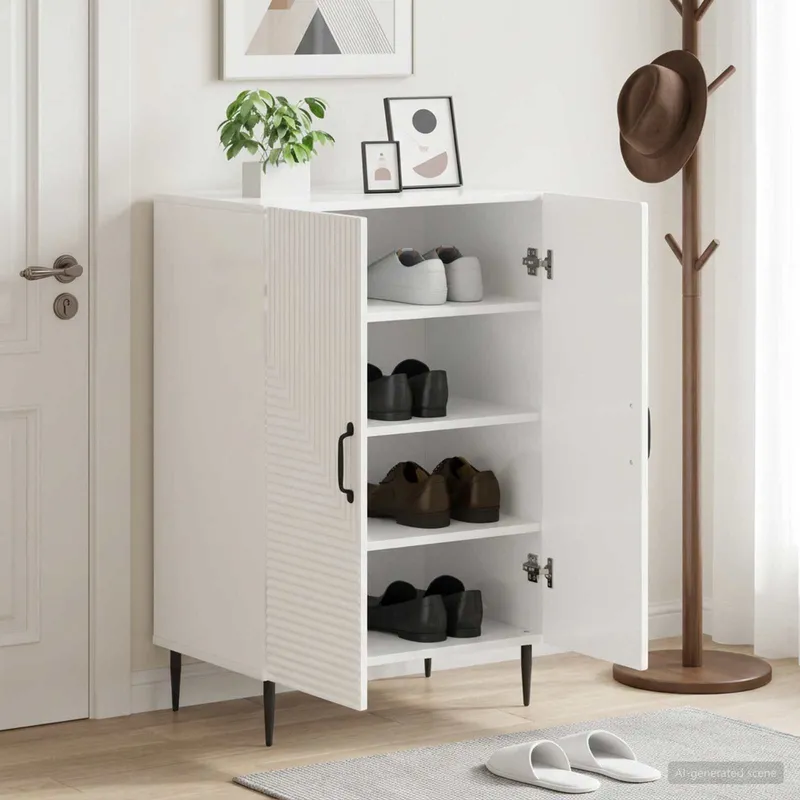 Schuhschrank HAARLEM 59,5 x 39,5 x 89,5 cm Holzwerkstoff