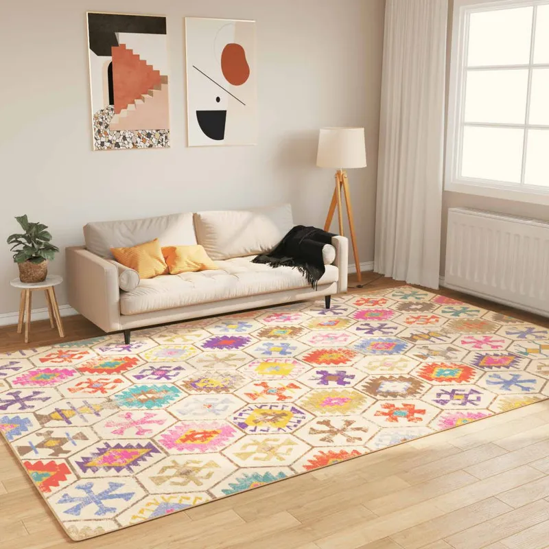 Teppich Waschbar Mehrfarbig 190x300 cm
