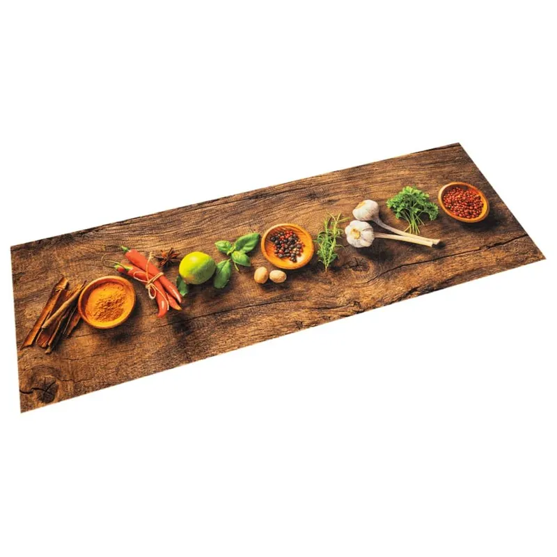 Tappeto da Cucina Lavabile "Spezie" 45x150 cm Velluto