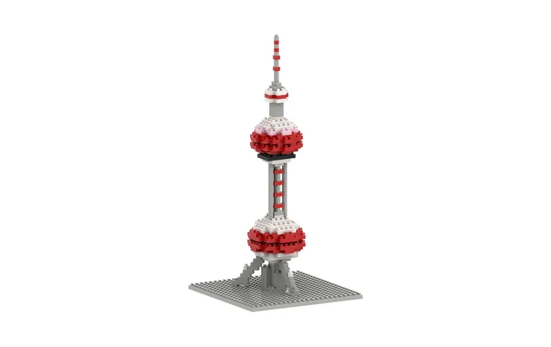 BRIXIES Bausteinmodell Pearl of Orient Tower in 312 Bausteinen