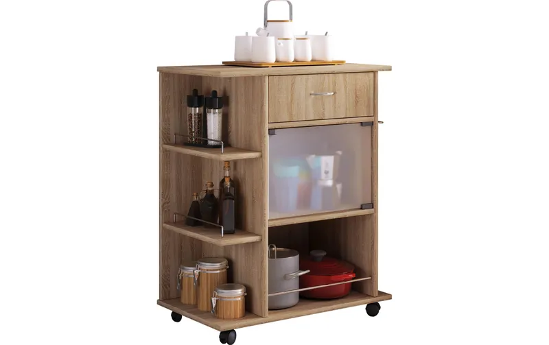 VCM Küchenwagen Pocis 65 x 80 x 39 cm, Sonoma-Eiche