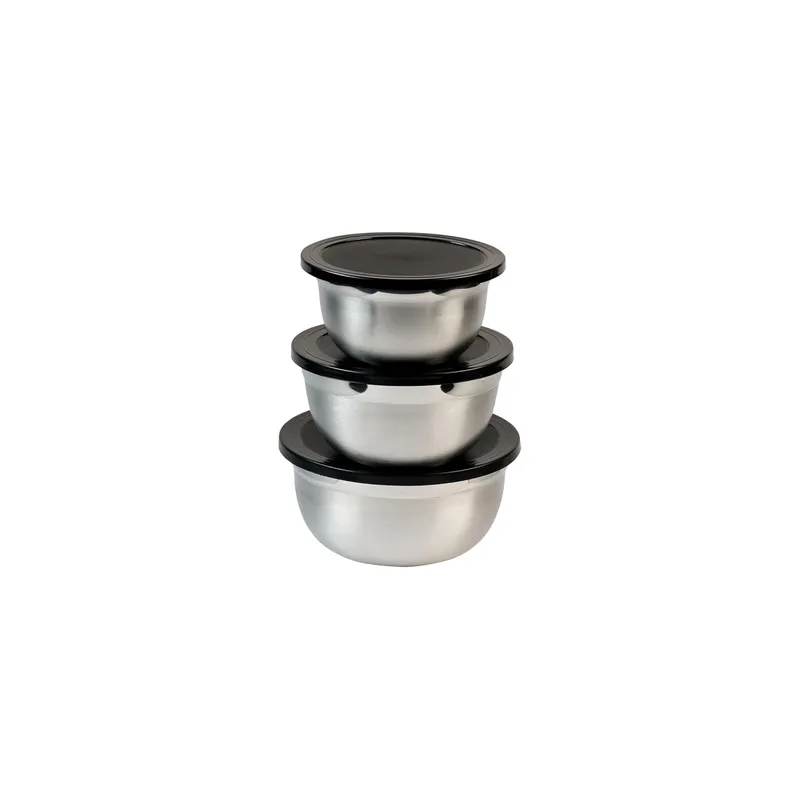 Kesper Rührschüssel-Set 1.5 l, Schwarz/Silber