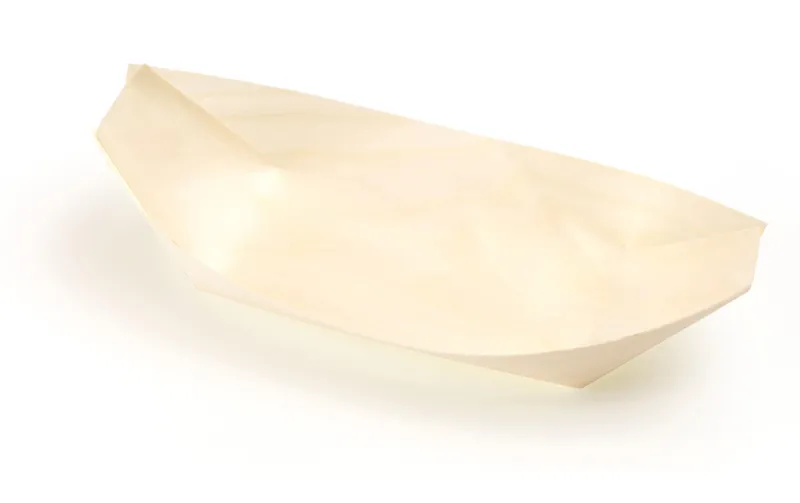 Sier Fingerfood-Schale Holzboot 7.7 x 14 cm, 100 pieces