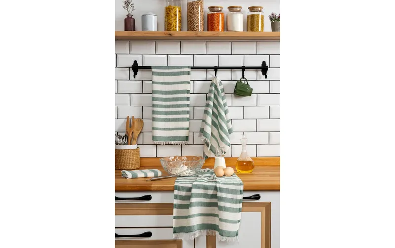 Hermia Geschirrtuch-Set Bella 4 pièces vert