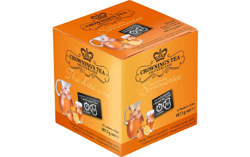 Crowning’s Tea Teebeutel Orangen-Pfirsich 25 pièces