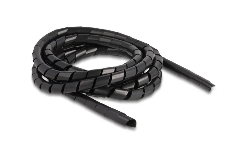 Delock Spiroschlauch flexibel 2 m x 12 mm Schwarz