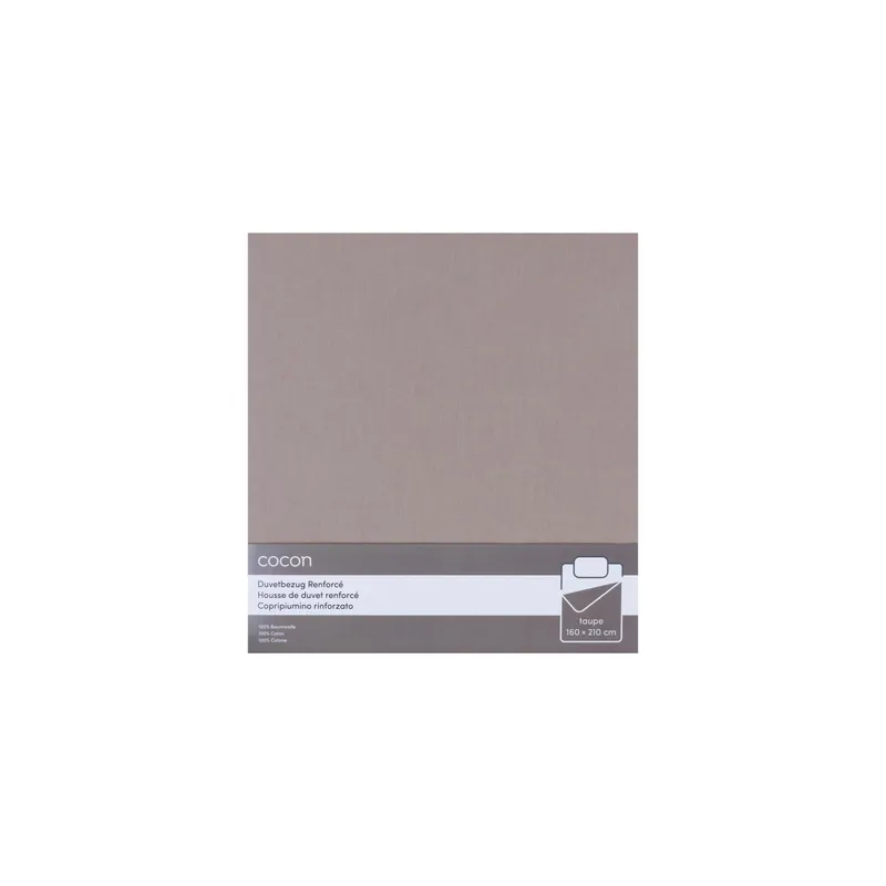 COCON Duvetbezug Renforcé 160 x 210 cm, Taupe