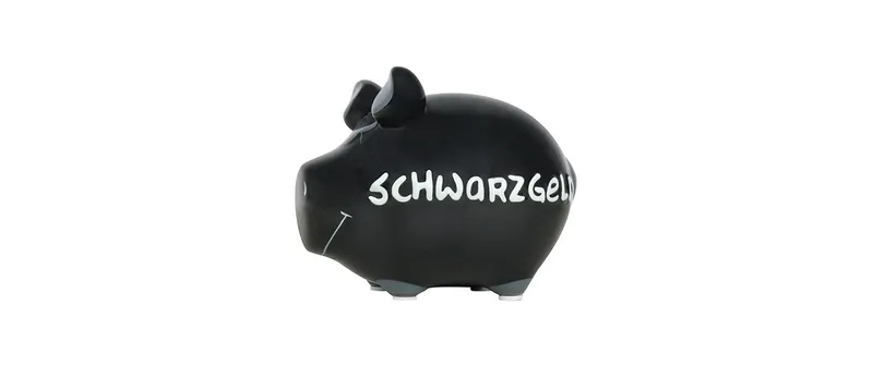G. Wurm Spardose Schwarzgeld 12.5 x 9 x 9 cm