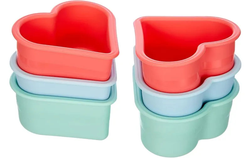 Lurch Backformen-Set Flexi Herzen 6 pièces, multicolore