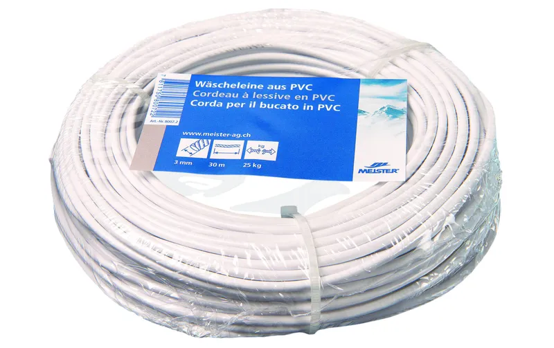 Meister Wäscheleine Ø 3 mm, 30 m, 25 kg, bianco