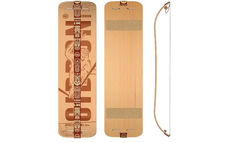 GIBBON Gibbon Slackboard Set Roots Rocker Travel Set Bouleau Brun
