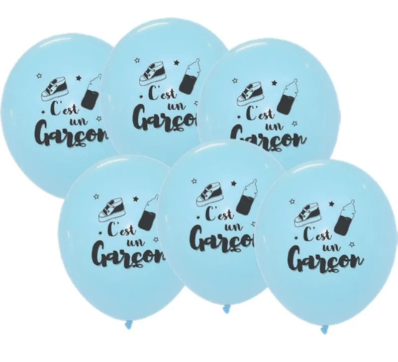 Gummiballone blau Garcon
