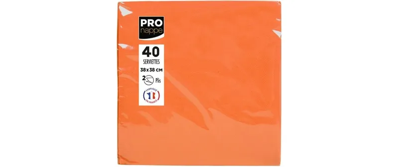 PRO nappe Papierservietten Orange 38 cm x 38 cm, 40 pezzi