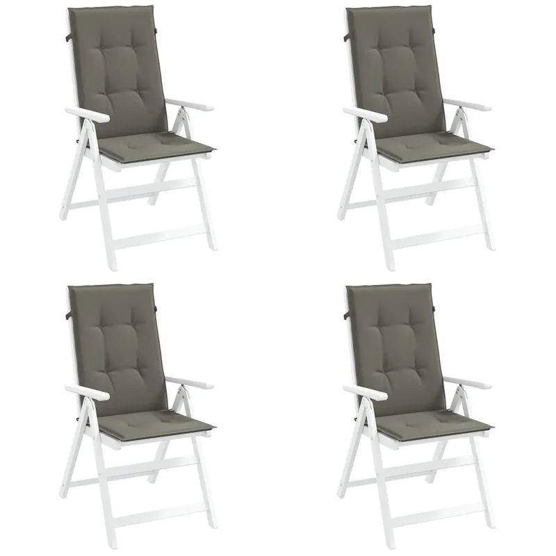 Hochlehner-Auflagen 4 Stk. Melange Dunkelgrau 120x50x4 cm fabric